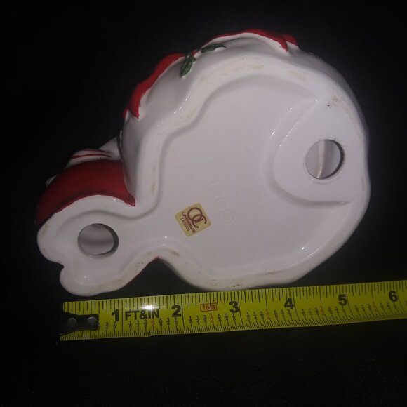 Omnibus Santa Candle Holder Christmas Holly Berry Candle Holder Holiday Decor - Picture 8 of 9